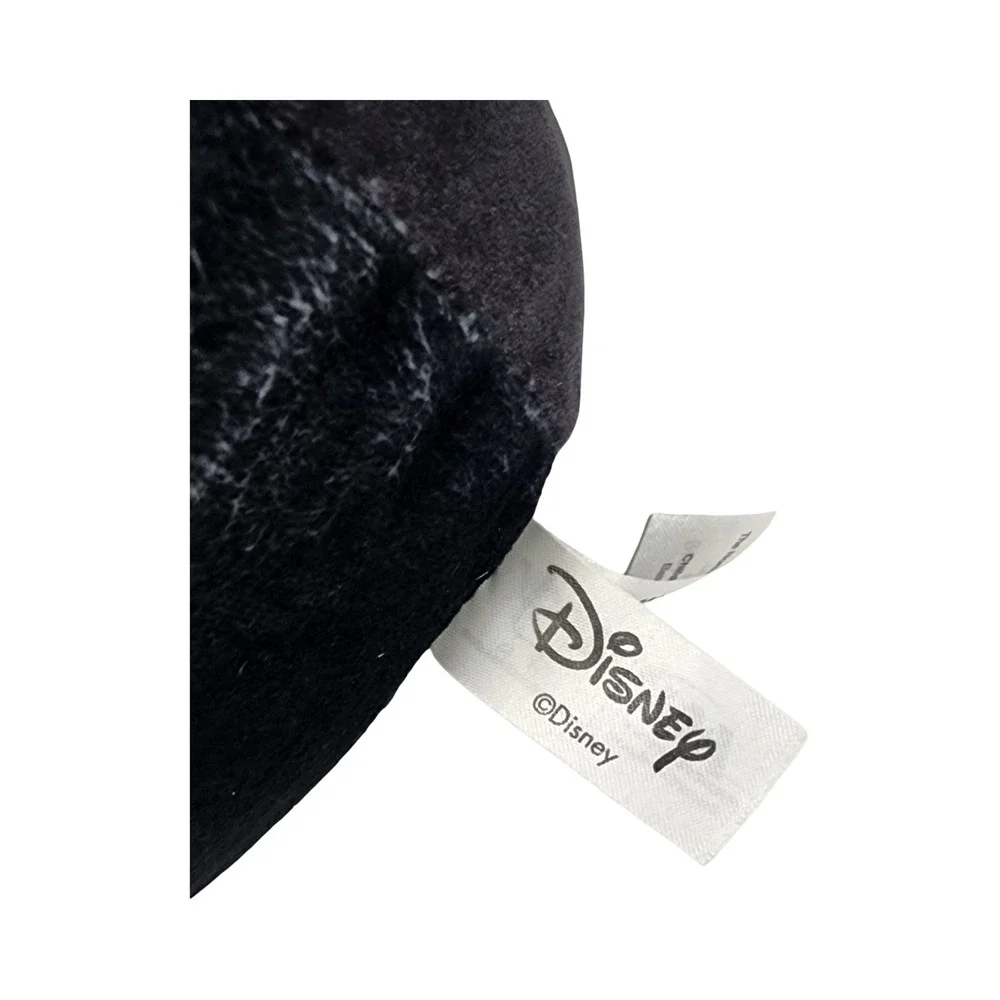 Disney Mickey Mouse Plush Head Squishy Round Pillow Black‎ Cream 5 Inch